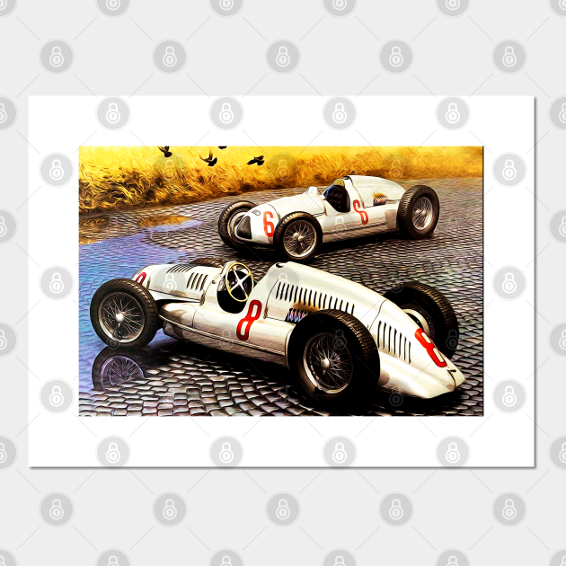 1939 Auto Union Silver Arrow Auto Union Posters and Art Prints